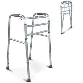 Mobiclinic Gehhilfe Mezquita Klappbar Leichtgewicht Aluminium Rutschfest bis 100 kg Silber