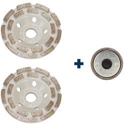 Bosch Professional 2x Diamantschleifscheiben inkl. Schnellspannmutter SDS Clic