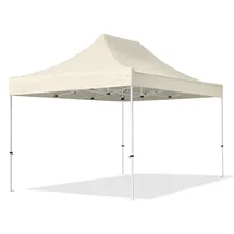 TOOLPORT Faltpavillon Economy 3 x 4,5 m ohne Seitenteile creme 581840