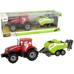 LEAN Toys Spielzeug-Traktor Farmtraktor Sämaschine Reibungsantrieb Bauernhofspielzeug Spielzeug rot