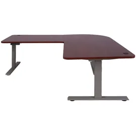 Mendler Eckschreibtisch D40 grau