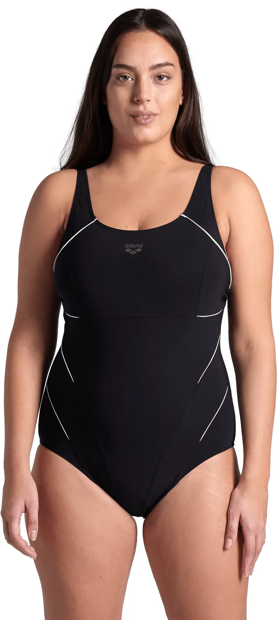 Arena Badeanzug »W JEWEL ONE PIECE PLUS R« Arena BLACK-WHITE 48 (50)