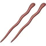 Dinntty Haarstäbchen aus Holz, 2 Stück, klassisches Sandelholz, gewickelte Haarbekleidung, chinesische traditionelle Haarnadel, ethnischer Haarschmuck