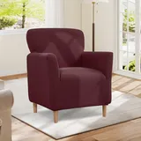 Bocguy Sesselbezug, High Stretch Sofa Überzug 1 Sitzer, Sesselbezug Stretch, Weicher Sesselschoner mit Armlehne Sitzbezug, Sofabezug Möbelschutz, Couchüberzug Waschbare(braun)