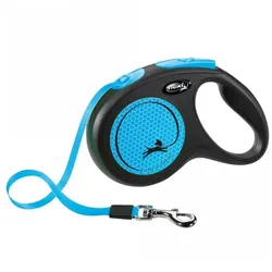 Flexi New Classic Neon Gurt-Roll-Leine - M / Blau