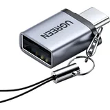 UGREEN USB-Kabel USB 3.2 Gen1 USB-C® Stecker, USB-A Buchse Adapter mit Trageband - Grau