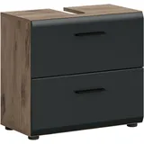 WELLTIME Waschbeckenunterschrank Florenz 60 x 55 cm Schwarz