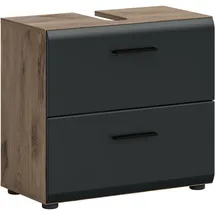 WELLTIME Waschbeckenunterschrank Florenz 60 x 55 cm Schwarz