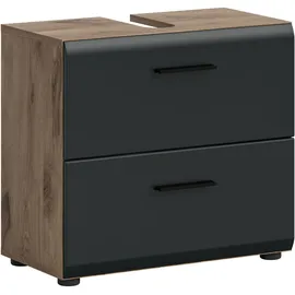 WELLTIME Waschbeckenunterschrank Florenz 60 x 55 cm Schwarz