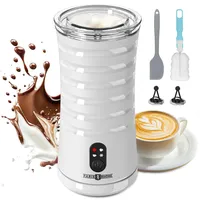 PARIS RHÔNE Milchaufschäumer Elektrischer, 4-in-1-Milchaufschäumer, Geeignet für Heißen und Kalten Milchschaum, Warme Milch, 240 ml Milchaufschäumer Induktion, Weiß
