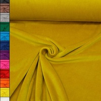 MAGAM-Stoffe Stoff "Stella", Nicki super weich uni einfarbig ÖKO-TEX Meterware ab 50cm gelb
