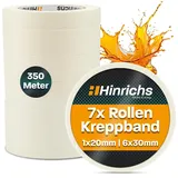 Hinrichs Kreppband 7x 50 m x 30 mm + 50 m x 20 mm 7 St.