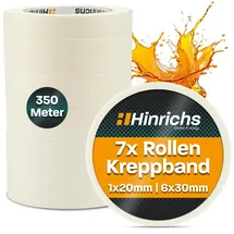 Hinrichs Kreppband 7x 50 m x 30 mm + 50 m x 20 mm 7 St.
