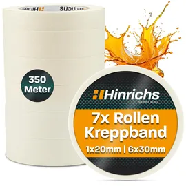 Hinrichs Kreppband 7x 50 m x 30 mm + 50 m x 20 mm 7 St.