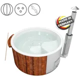 Holzklusiv Hot Tub Saphir 200 Thermoholz, Weiß,