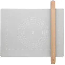RIG-TIG by Stelton - Bake-It Teigrolle und Backunterlage, hellgrau