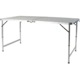 Mojawo XXL Aluminium Campingtisch Klapptisch Gartentisch Camping mit Tragetriff Reisetisch Höhenverstellbar L120xB60xH58/70cm