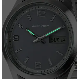 ZEIT-BAR Funk-Armbanduhr Herren, mit Datums- und Wochentaganzeige