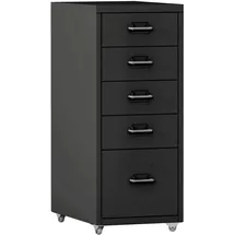 [en.casa] Kökar Rollcontainer 69 x 28 x 41 cm Schwarz