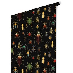 K&L Wall Art Vliestapete »Vintage Vliestapete«, Käfer Retro schwarz, mehrfarbig, matt - bunt