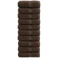 VidaXL Premium-Seiftücher solund 10 Stk. Braun 30x30 cm 600