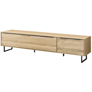 Set One by Musterring Set One TV-Lowboard Jackson 210 x 51 cm Braun/Eiche Glas