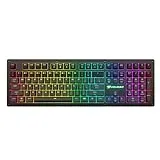COUGAR Gaming | Gaming-Tastatur | Puri RGB Mechanische AZERTY-Tastatur Schwarz + Gehäuse – Mechanische RGB-Schalter – Reaktionszeit 1 ms – 14 Beleuchtungsmodi – Deckel mit magnetischer Befestigung