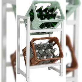 CLP Getränkekistenständer Stack weiß/75x47x31 cm