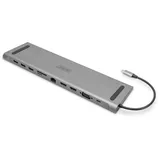 Digitus 11-Port USB-C Dock grey, 2x HDMI, VGA, Grau