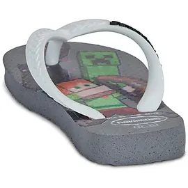 havaianas Kids Minecraft Jungen FlipFlop Steel Grey/White 33 EU