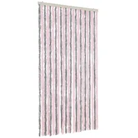 VidaXL Fliegenvorhang Silbergrau und Rosa 100x230 cm Chenille