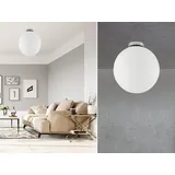 meineWunschleuchte Kleine LED Deckenleuchte einflammige Glaskugel Weiß satiniert 15cm