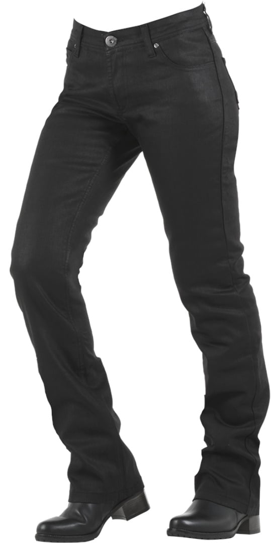 Overlap Donington Damen Motorradjeans, schwarz, Größe 27