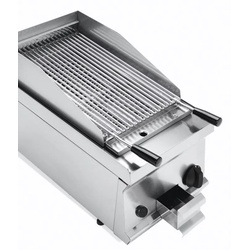 KBS Gastrotechnik KBS Gas-Lavasteingrill 1 Heizzone höhenverstellbarer Rost