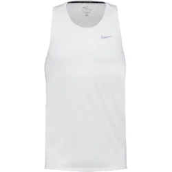 Nike Stride Funktionstank Herren in white-reflective silv, Größe M - weiß