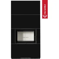 Kratki FLOKI BOX Quarzsinter Schwarz/Abdeckplatte Glas