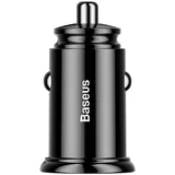 Baseus Circular Mini Auto Ladegerät Autoadapter 2x Usb 30w schwarz