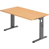 bümö Schreibtisch Serie-O Buche / Graphit