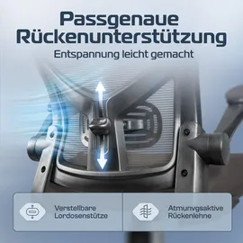 clouvou SmartSeat Ergonomisch Schwarz