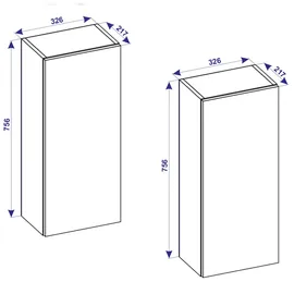VCM Badmöbel Hochschrank Badschrank Lendas