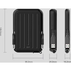 Silicon Power Armor A66 1 TB USB 3.2 schwarz/gelb