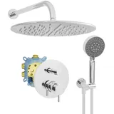 Welfenstein Unterputz Armatur Regendusche Edelstahl 30cm Montagebox Set EB2-R06