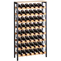 Vevor Weinregal 48 Flaschen 8-stöckig 80 x 30 x 120 cm Schwarz