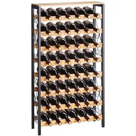 Vevor Weinregal 48 Flaschen 8-stöckig 80 x 30 x 120 cm Schwarz