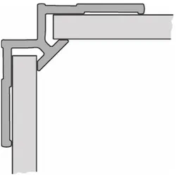 HÜPPE Eckprofil, innen für EasyStyle Wandverkleidung L: 255 cm ES0202055, Duschkabinen, silber glanz