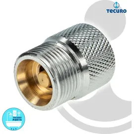 tecuro Schlauchplatzsicherung 3/4 Zoll, Messing verchromt - Gold