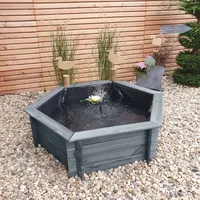 Promadino Sechseck-Hochteich 100cm Produktion, grau