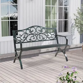 casa.pro Utav 127 x 53 x 79 cm Dunkelgrau mit grüner Patina