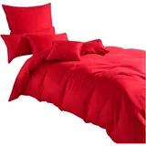 Traumschlaf Uni TencelTM Lyocell Rot 135 x 200 cm + 80 x 80 cm