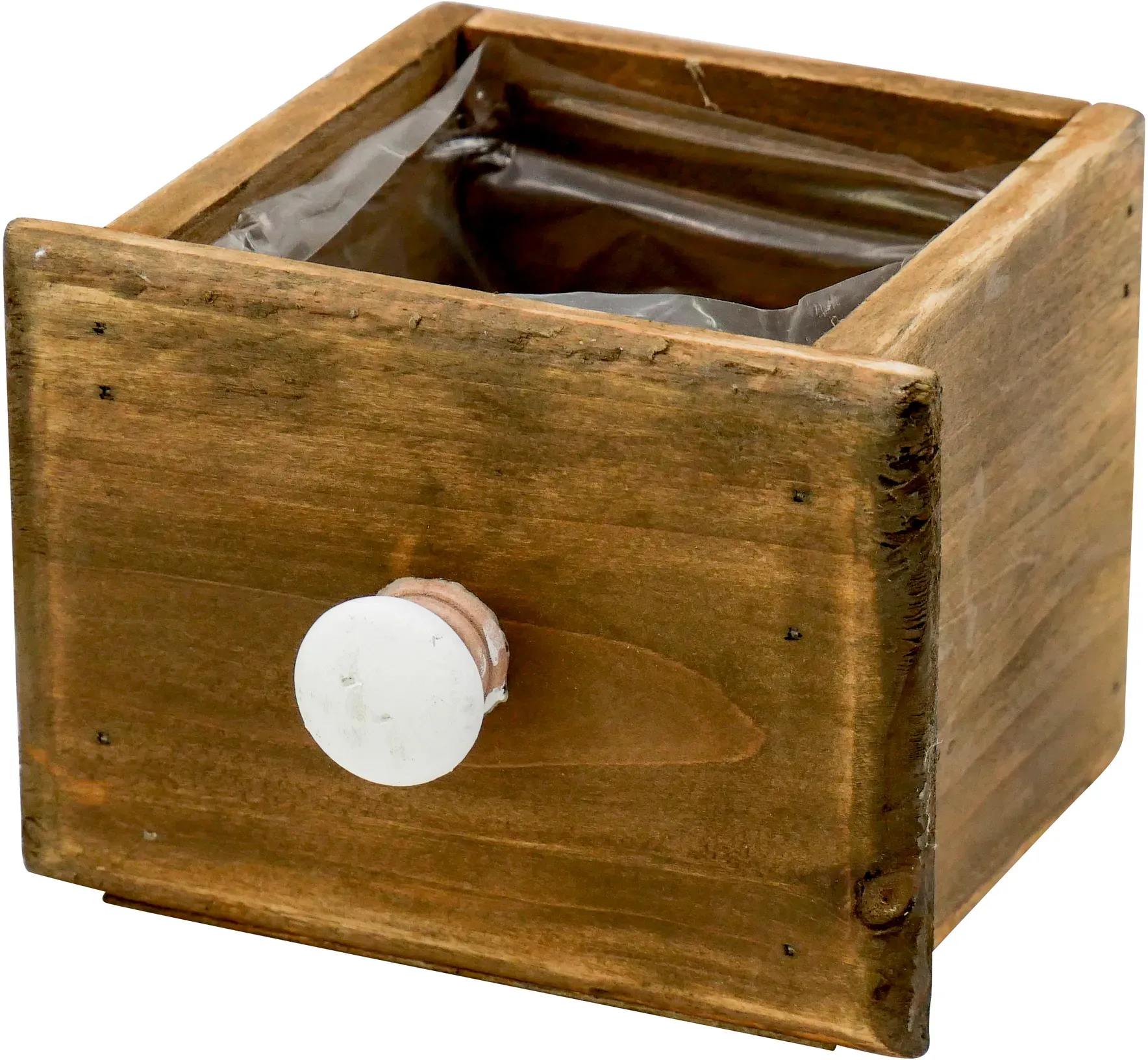Schublade Holz 12x10x9cm natur/weiß